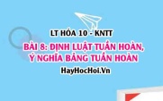 Định luật tuần hoàn Mendeleev, Ý nghĩa của bảng tuần hoàn các nguyên tố hóa học? Hóa 10 bài 8 KNTT